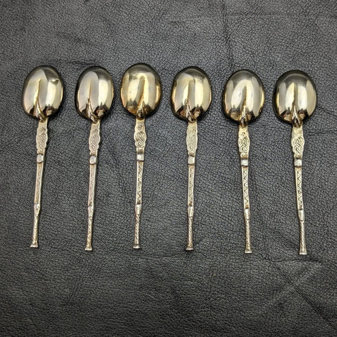 1936 British Vintage Sterling Silver Annoying Spoons Set of 6 in a Case